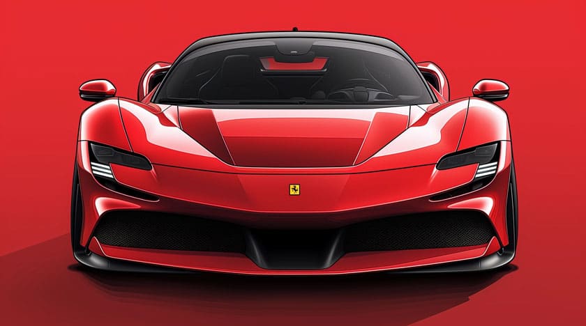 Ferrari красный цвет